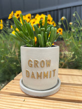 Load image into Gallery viewer, Grow Dammit Concrete Planter
