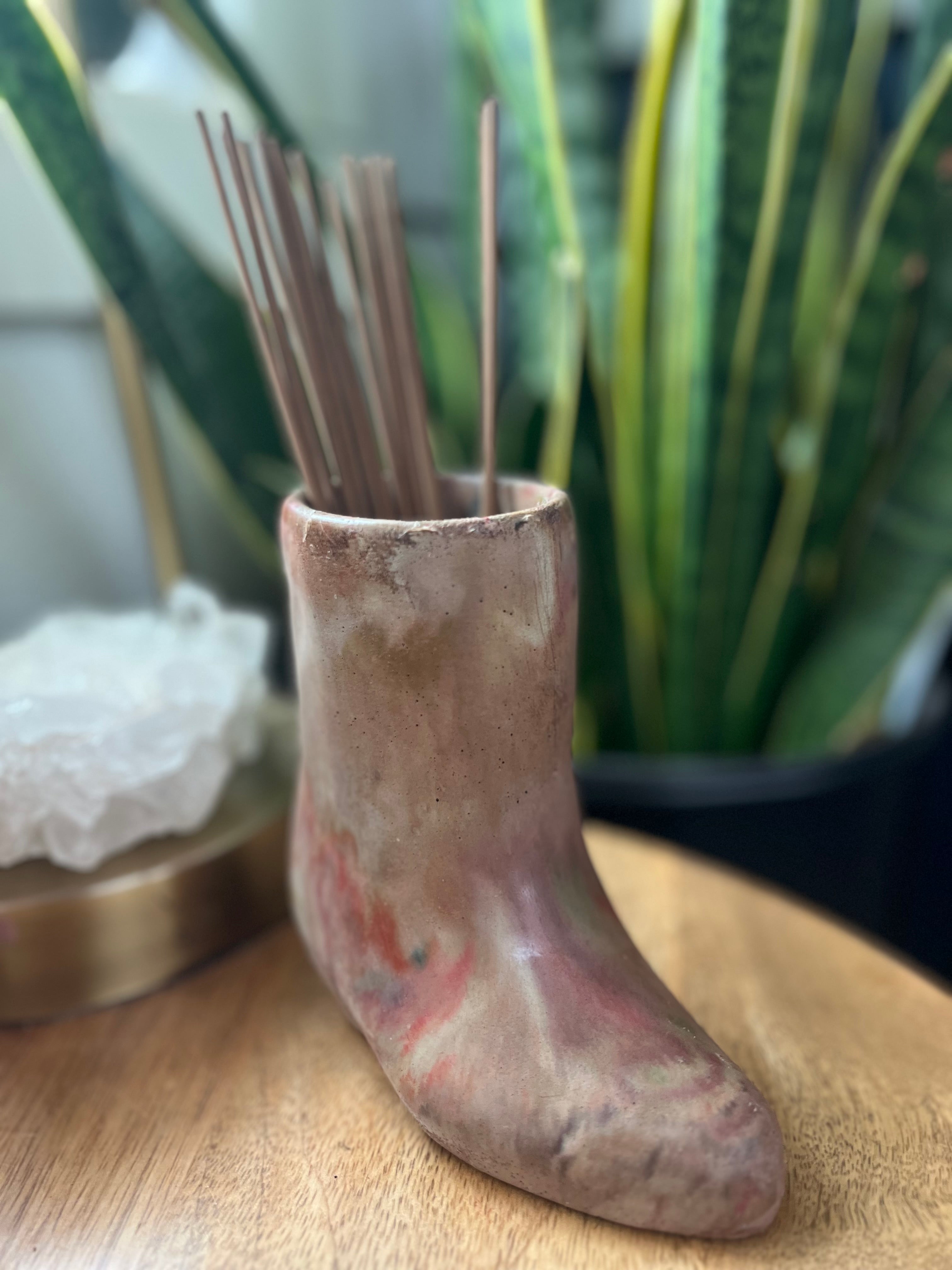 Concrete Cowboy Boot Vase/Planter