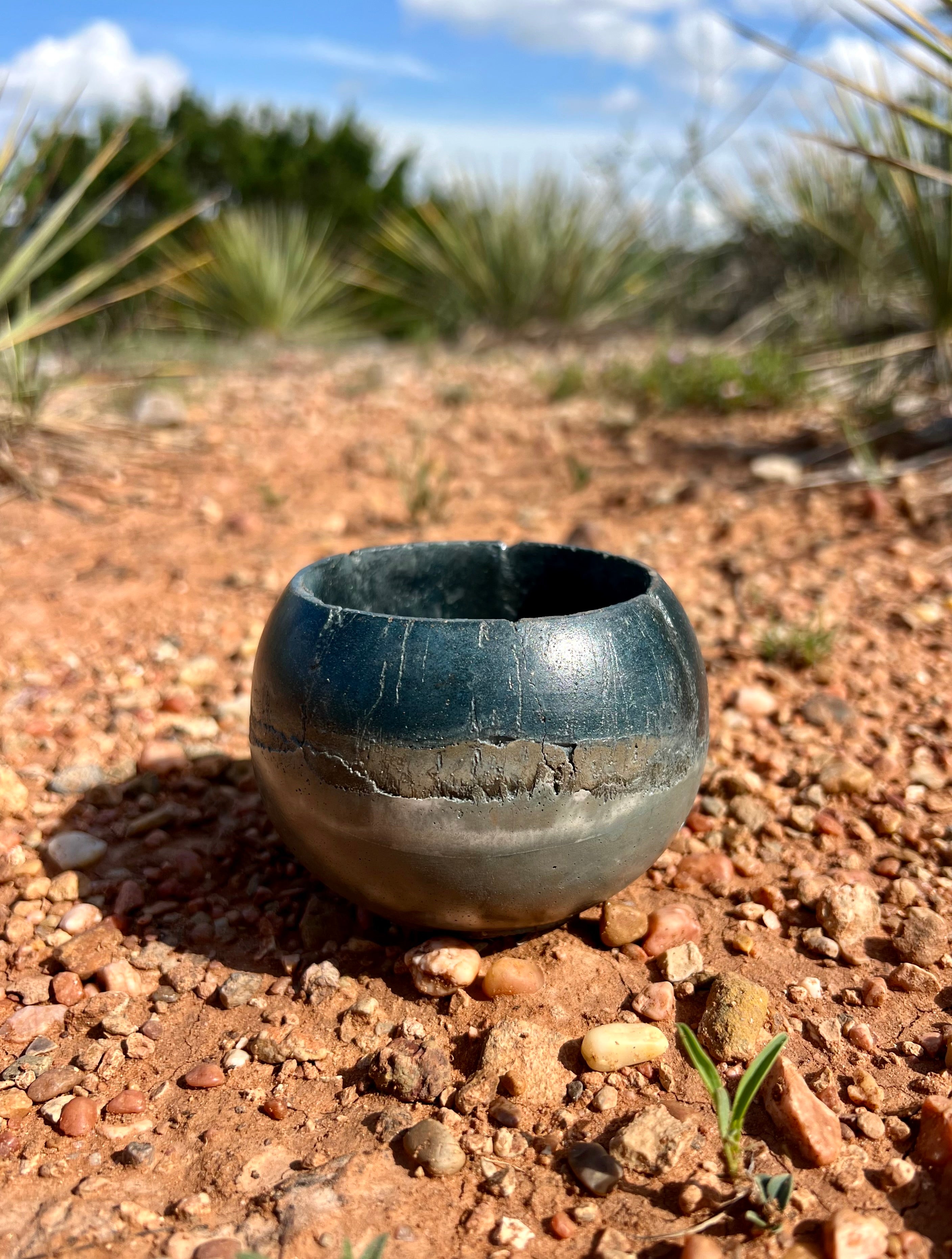 3” Concrete Globe Planter