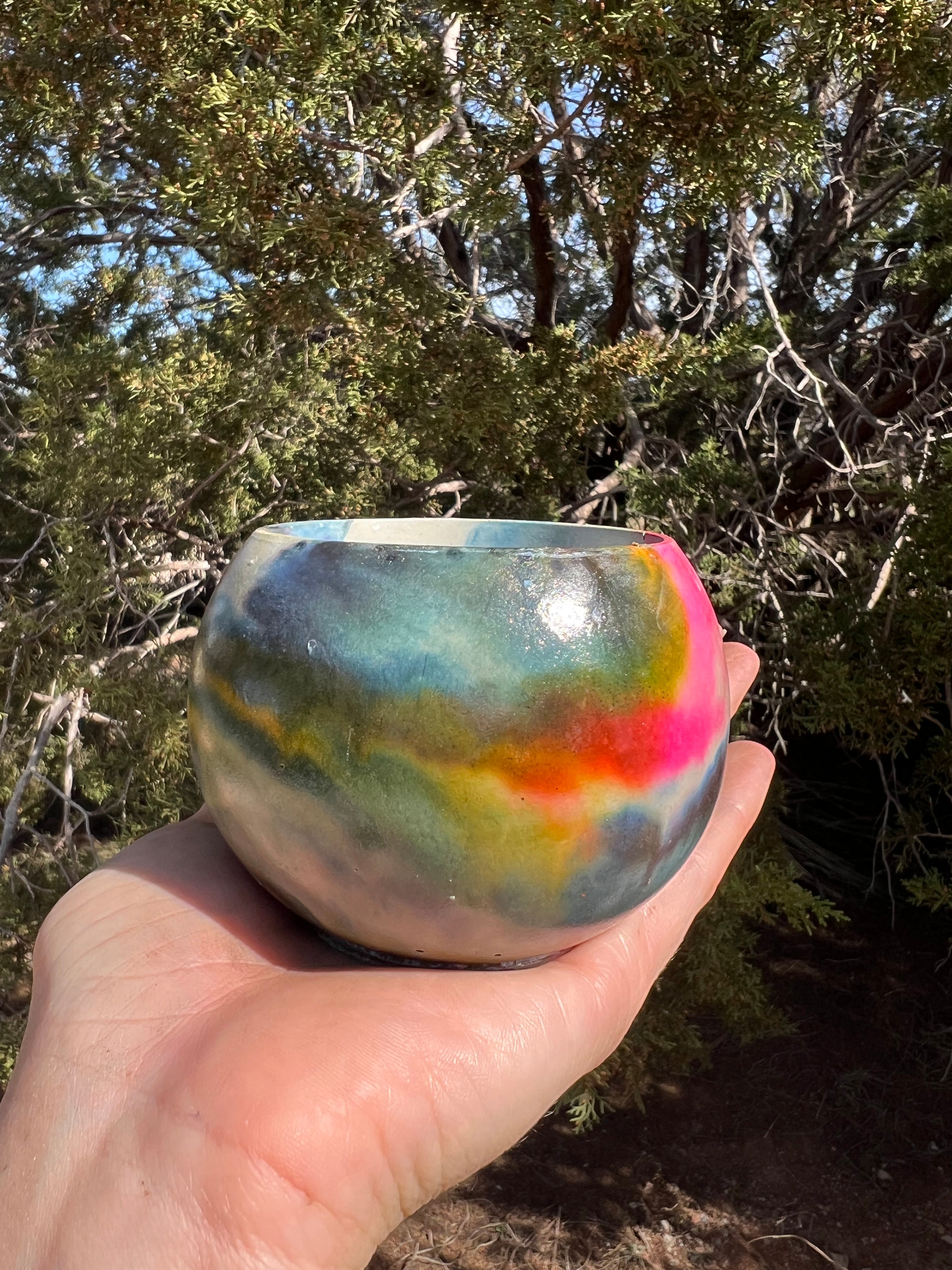 3” Rainbow Blast Concrete Planters