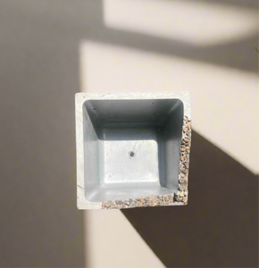 4” Charcoal & Lava Rock Square Planter