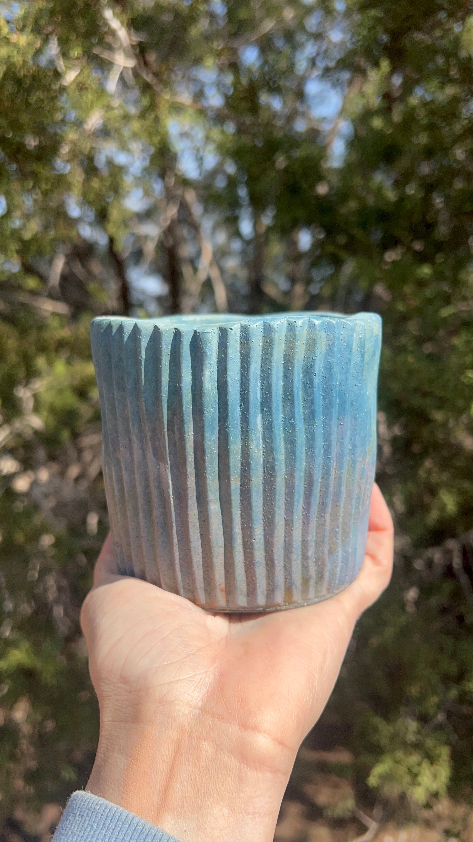 4” Blue+ Turtleneck Concrete Planter