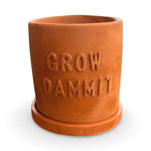 Grow Dammit Concrete Planter