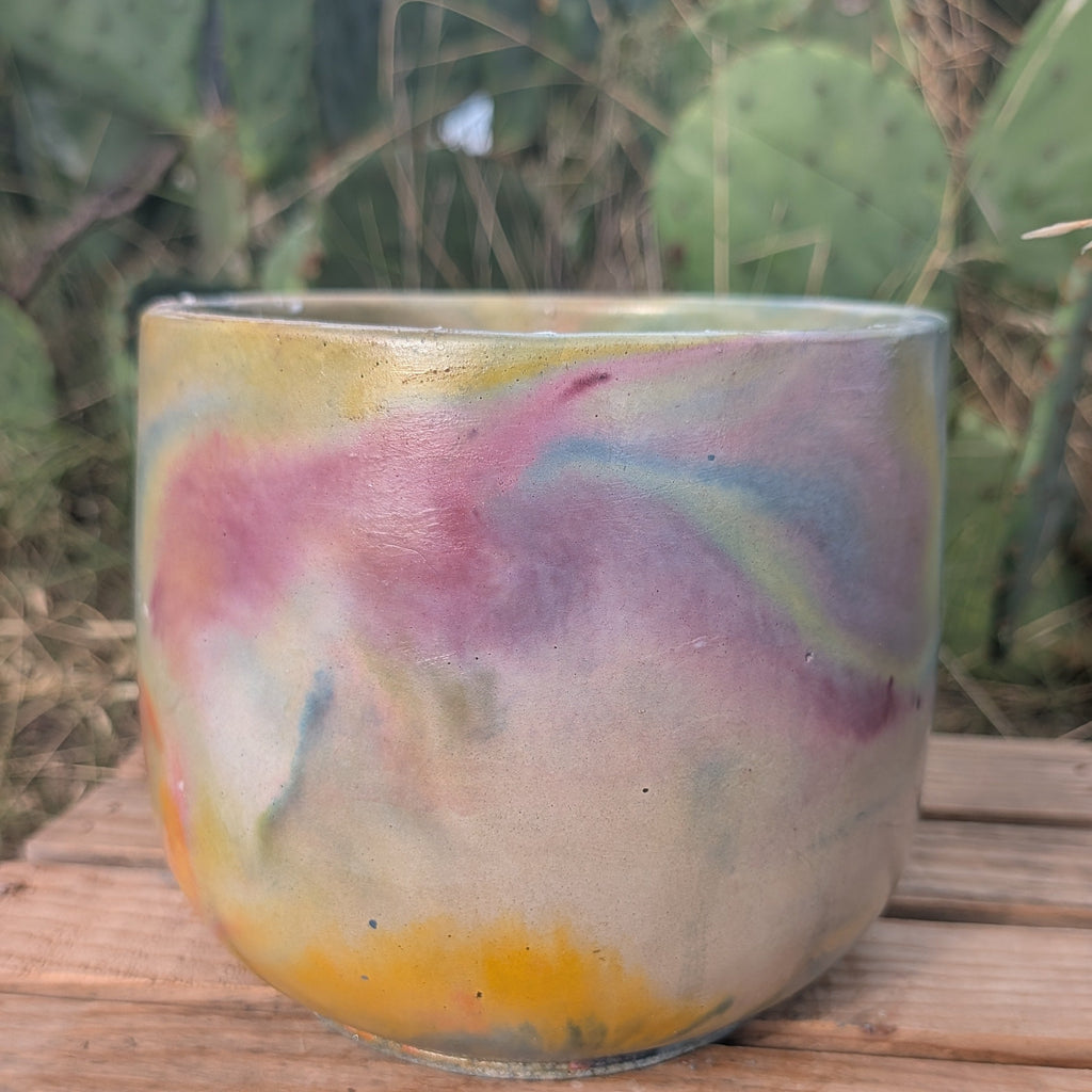 6” Space Gas Concrete Round Pot