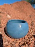 3.25” Teal Globe Concrete Pot