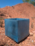 4” Teal Square Concrete Planter