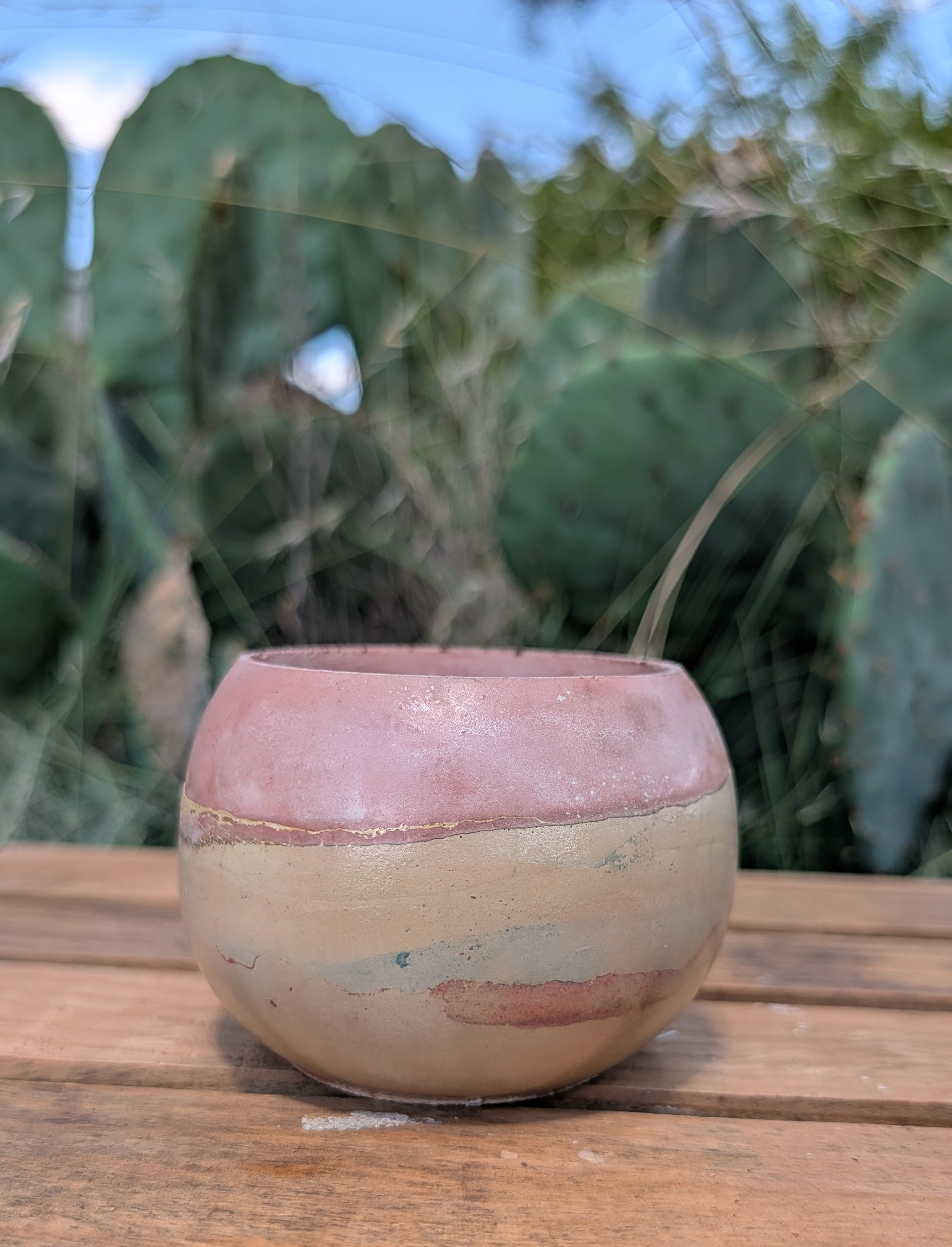 3” Terra Landing Concrete Globe Planter
