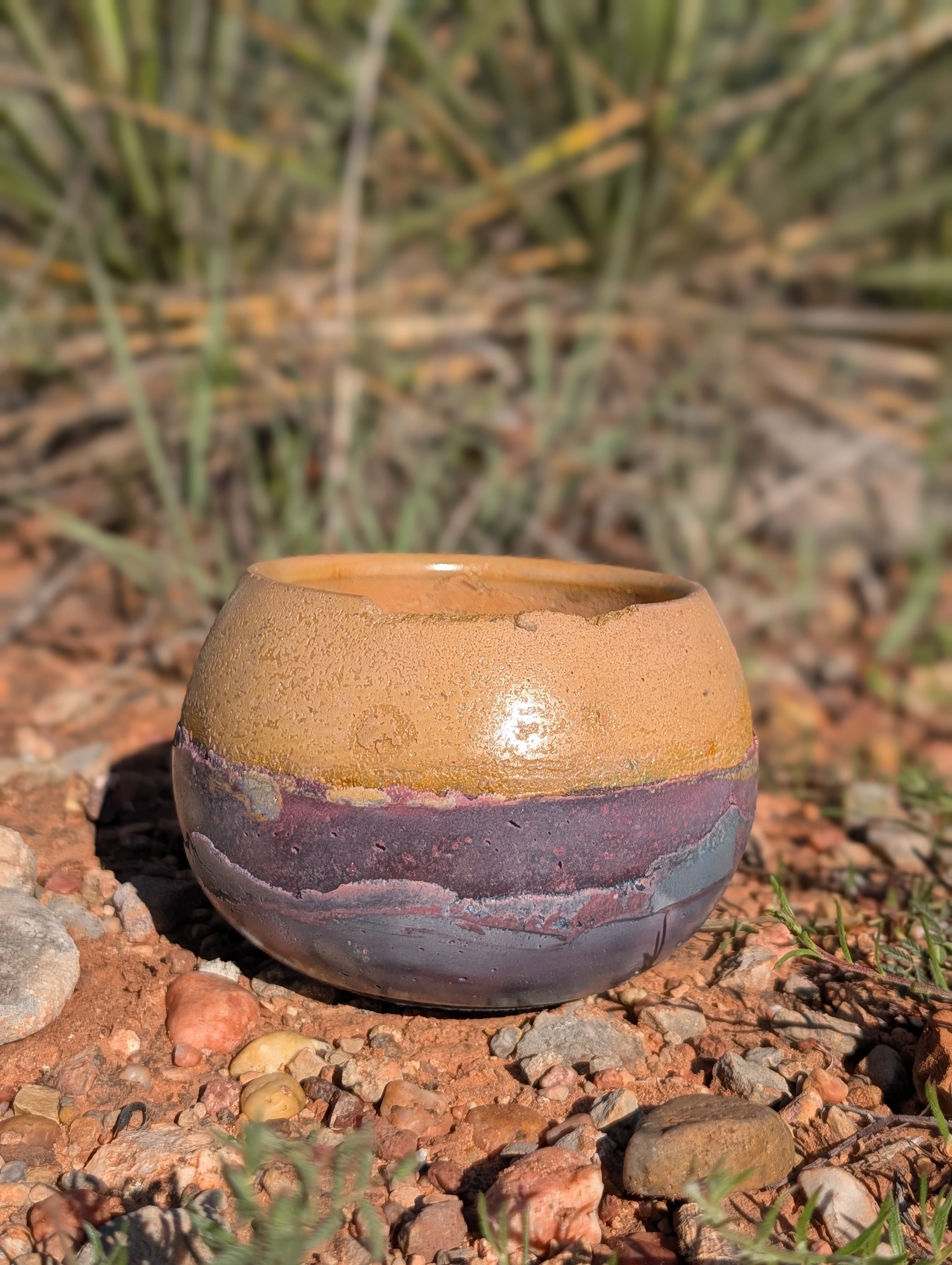 3.25” Purple Sands Concrete Globe Planter