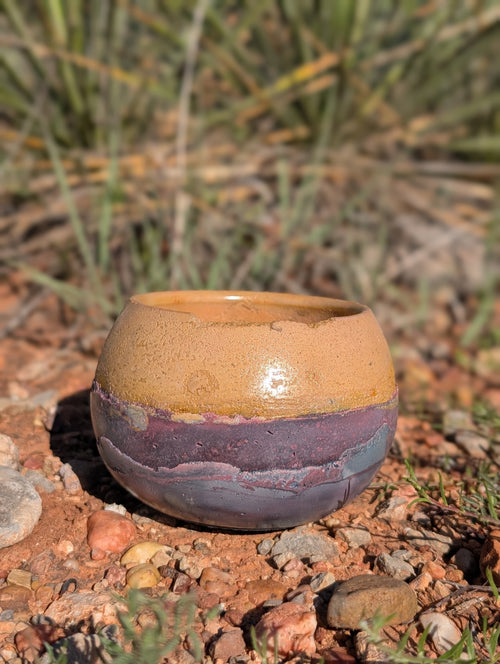 3.25” Purple Sands Concrete Globe Planter