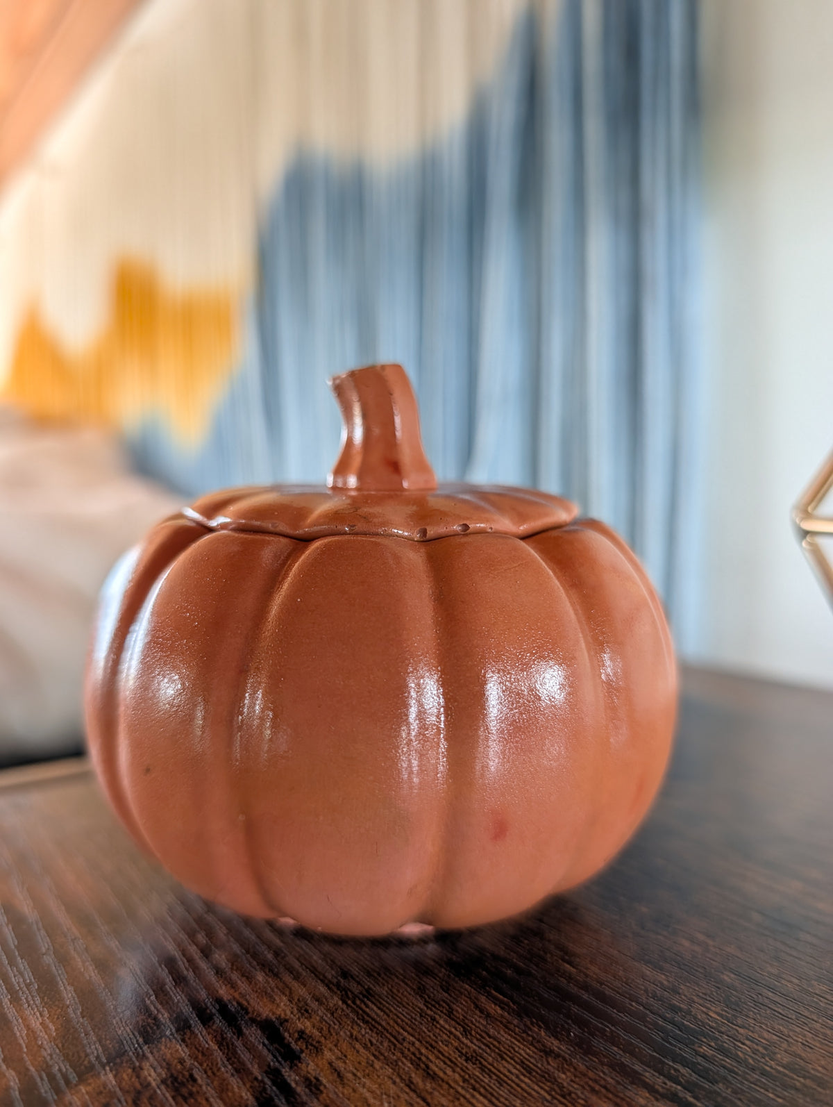 3.75" Pumpkin Concrete Jar