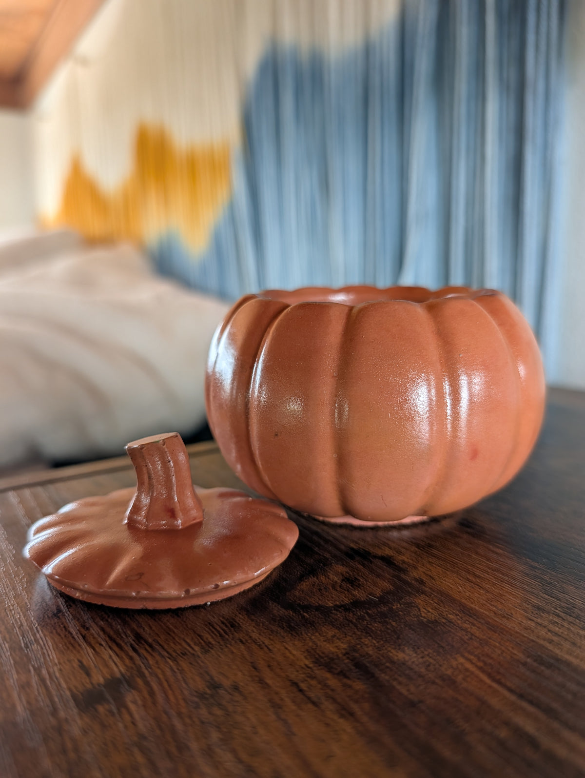 3.75" Pumpkin Concrete Jar