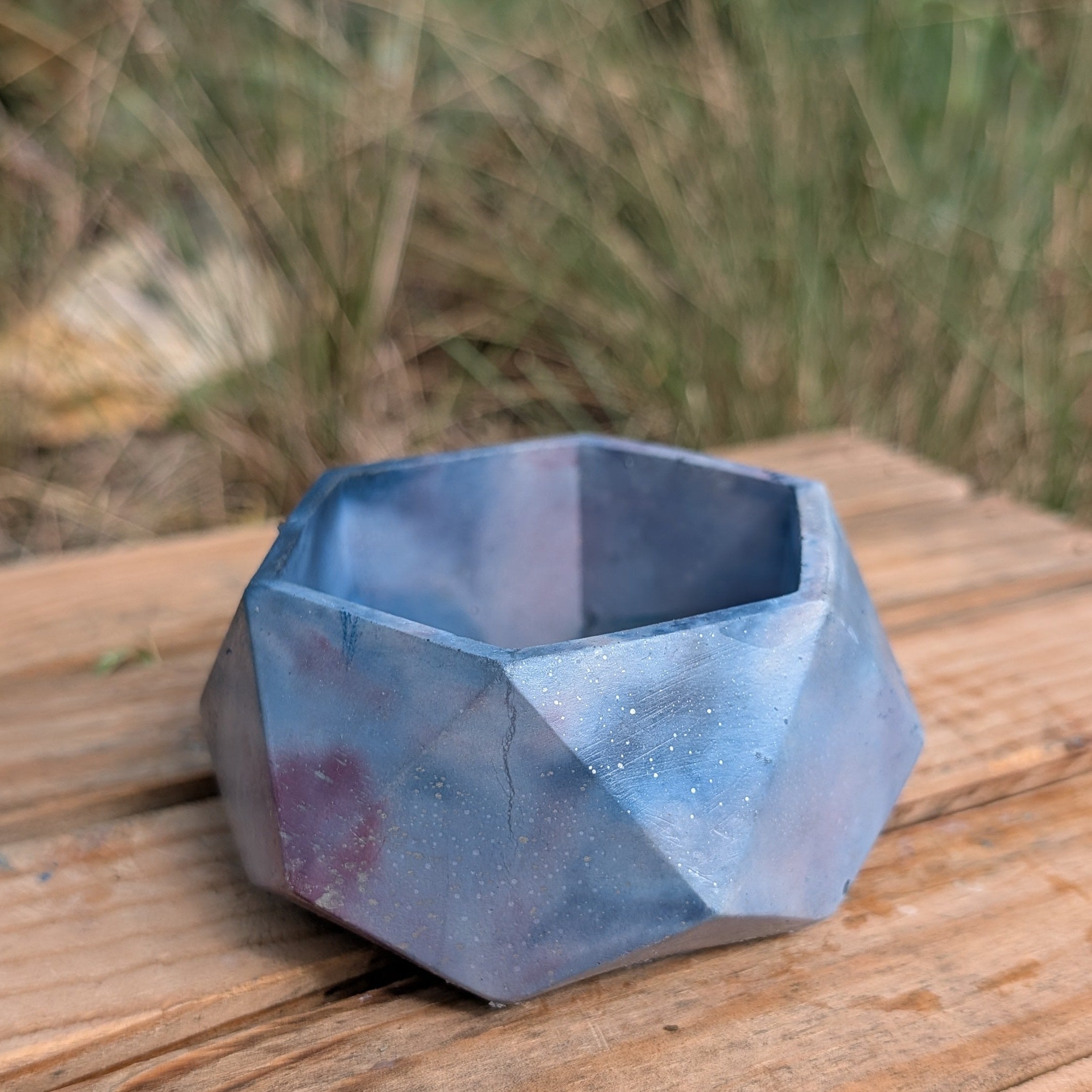 3”x2” Galaxy Hexagon Concrete Planter