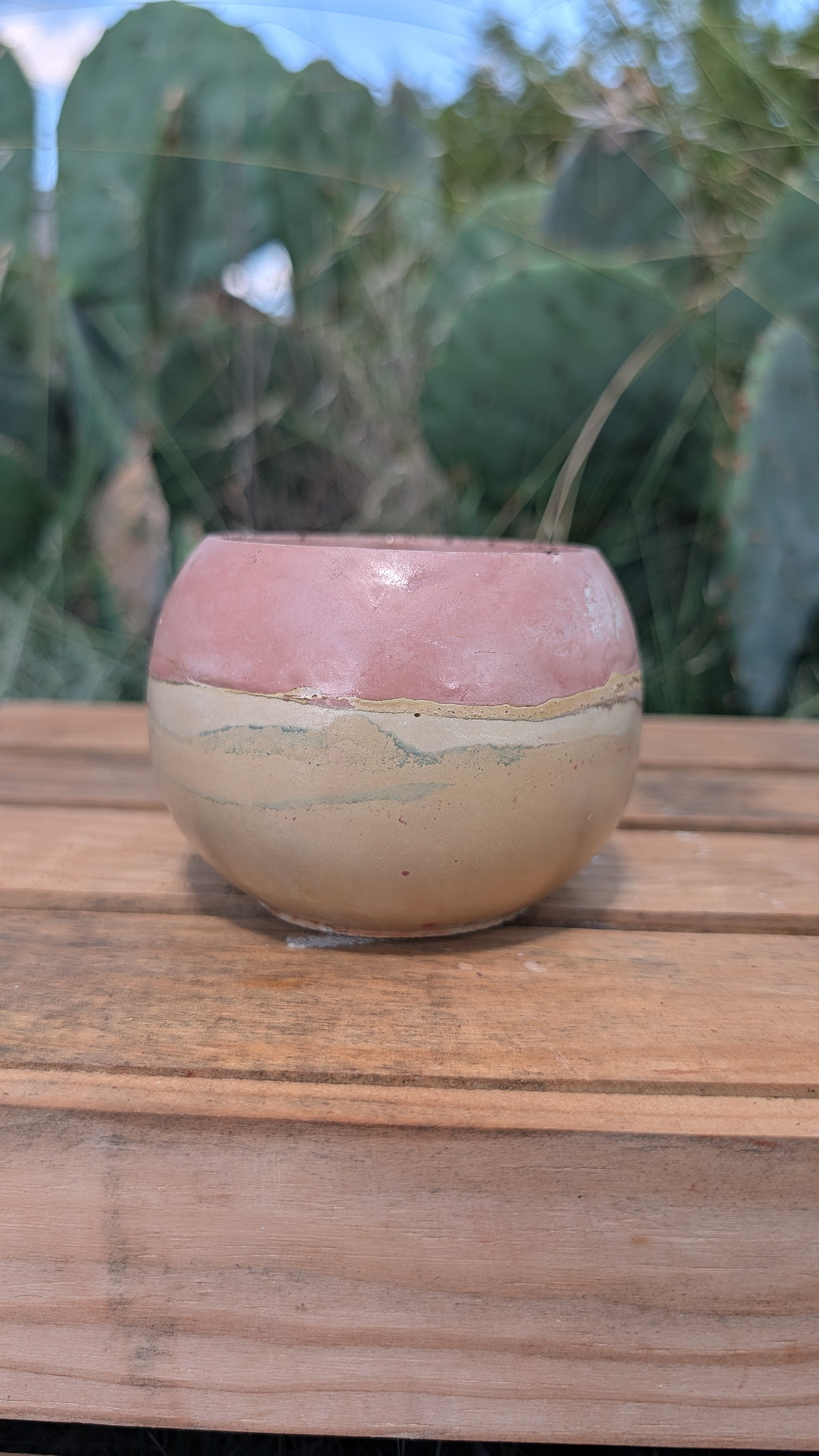 3” Terra Landing Concrete Globe Planter