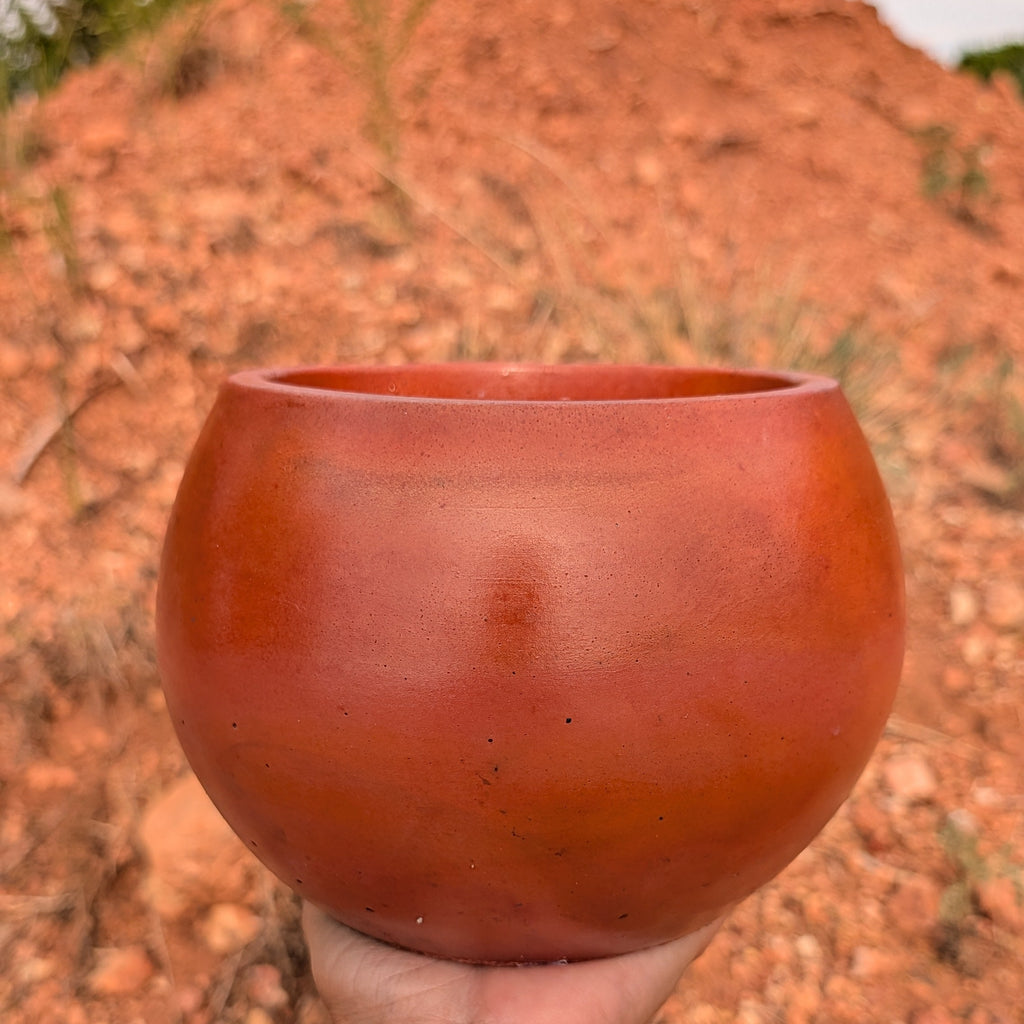 5.5” Mars Concrete Globe Pot