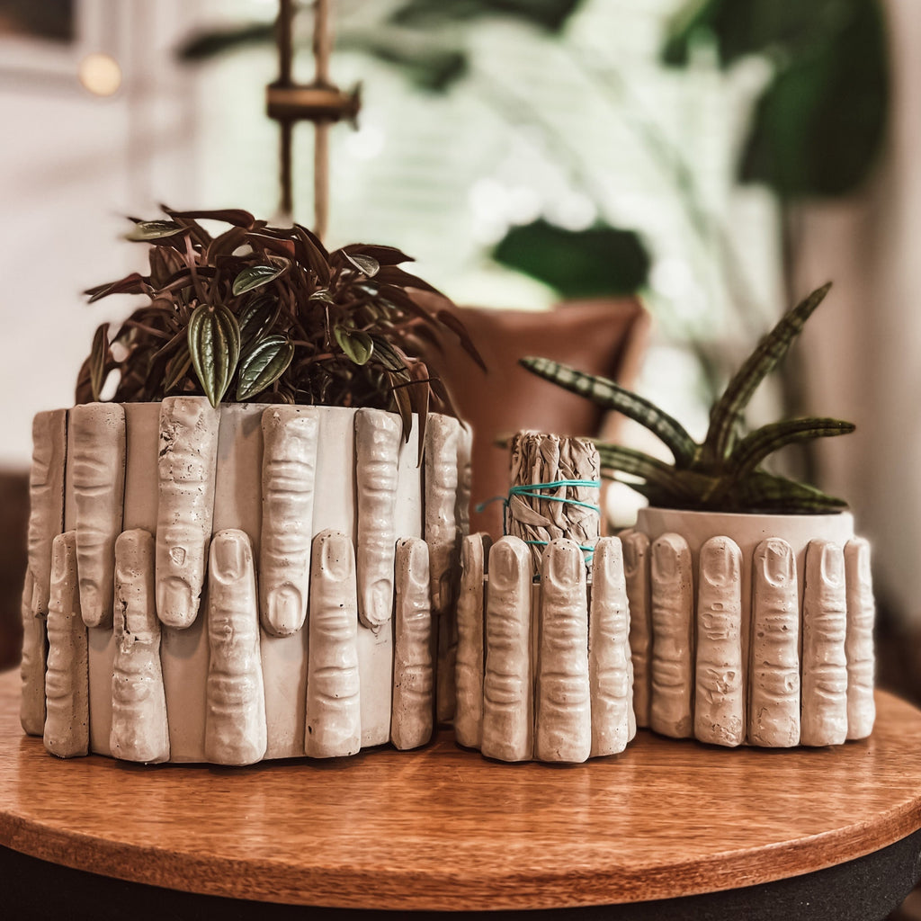 Concrete Finger Pots