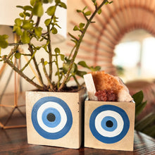 Load image into Gallery viewer, Turkish Evil Eye Square Planter
