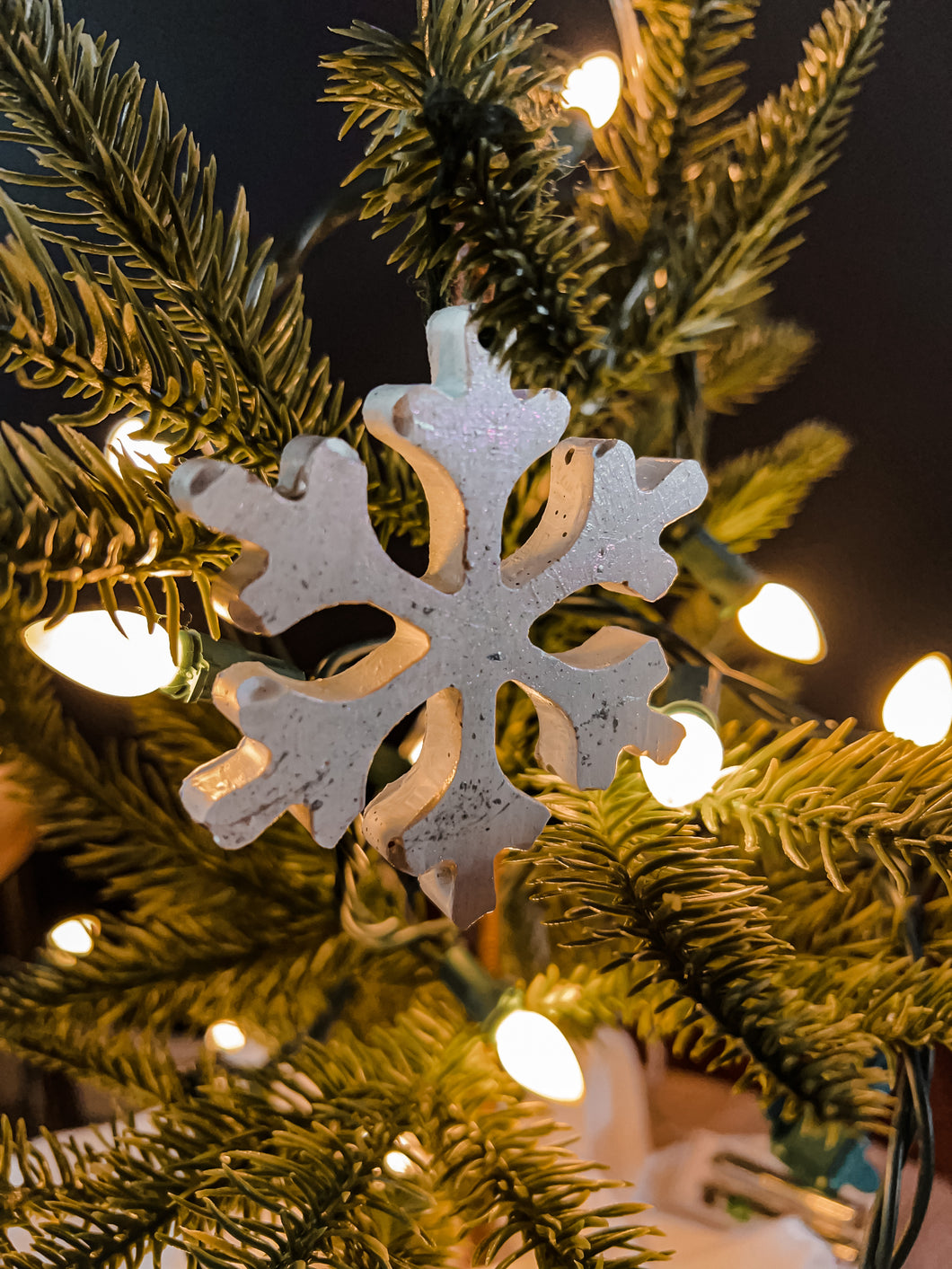 Snowflake Concrete Ornament