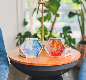 ROYGBIV Concrete Coasters (Set of 4)