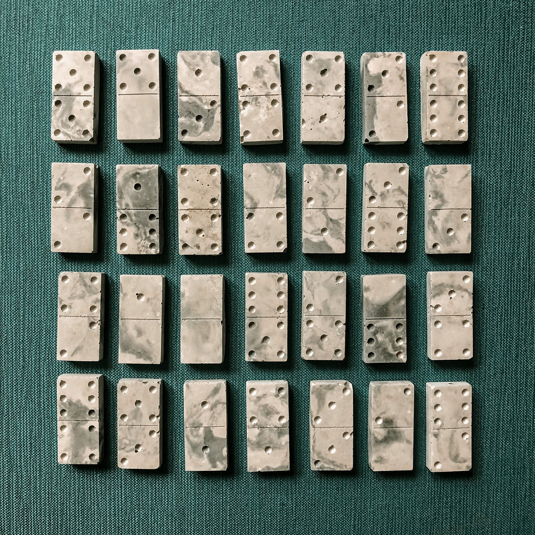 Marbled Concrete Domino Set