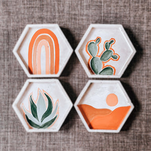 Out West Concrete Coasters (Set of 4)