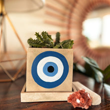 Load image into Gallery viewer, Turkish Evil Eye Square Planter
