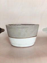 Load image into Gallery viewer, White &amp; Gold Circular Cement Planter
