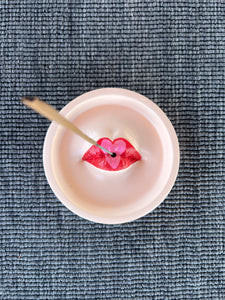 Sweetheart Kiss Me Concrete Incense Burner/Jewelry Tray